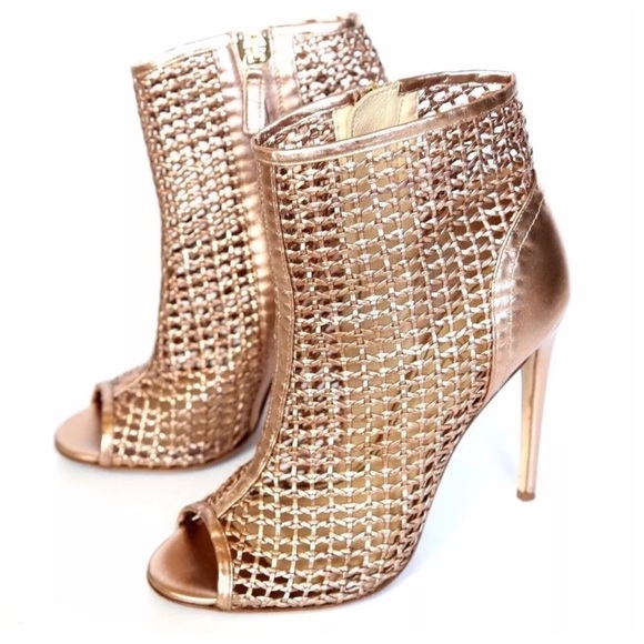 Jerome C. Rousseau Rose Gold Ankle Boots 38 - Picture 3 of 7